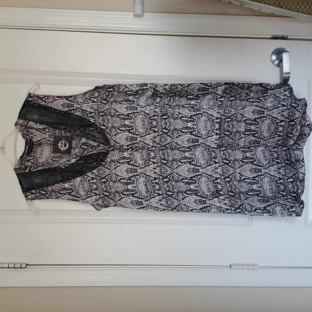 Amrita Singh 100% Silk Snakeskin Dress